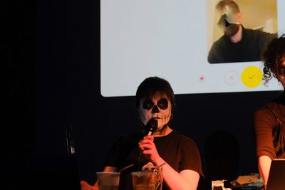 Still from performance, photo Stathis Doganis