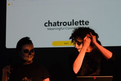 Still from performance, photo Stathis Doganis